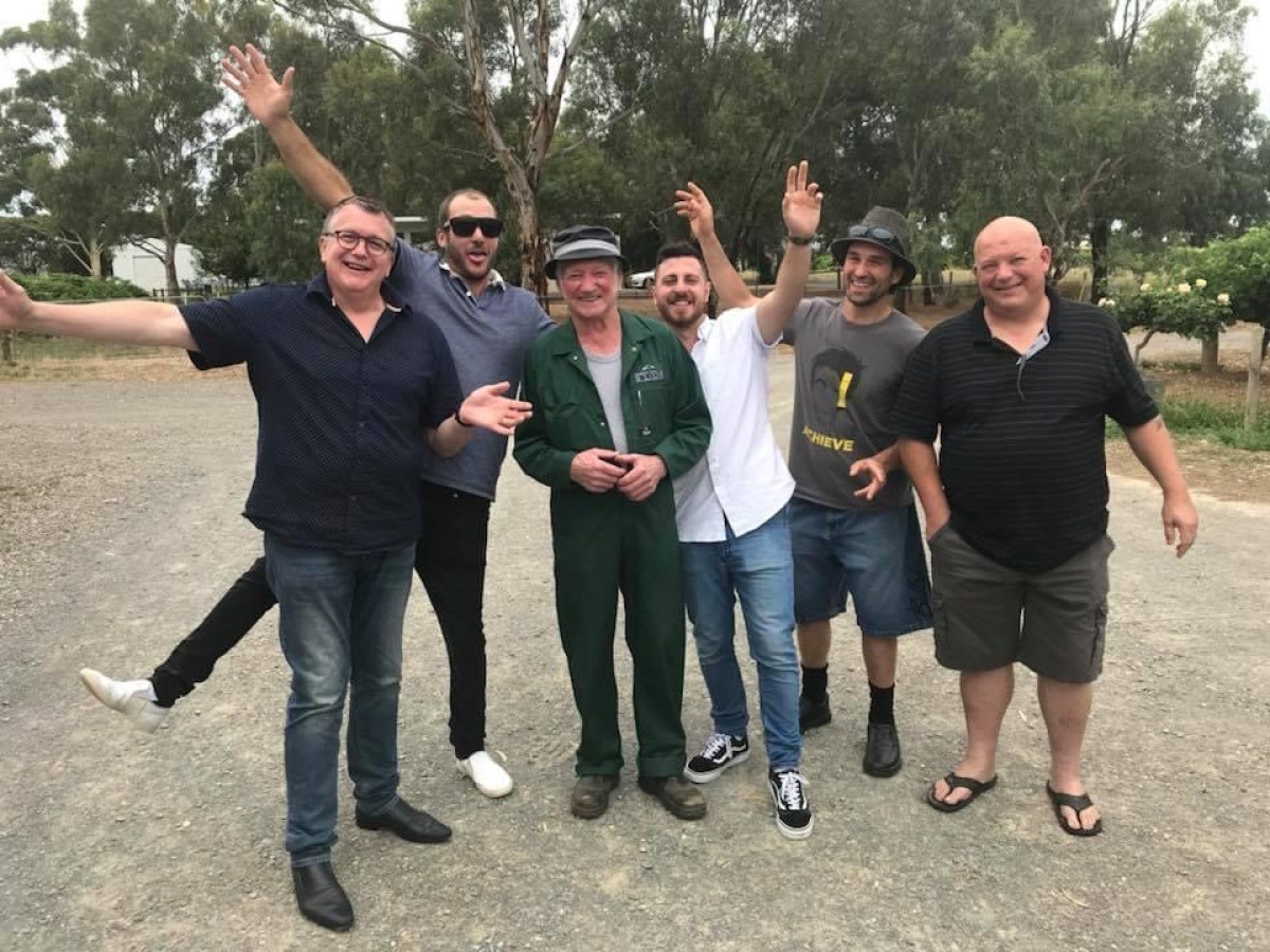a group of people posing for a picture