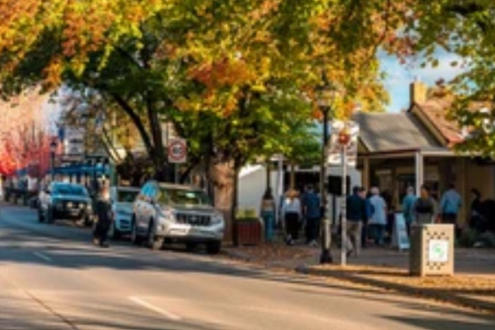 a view of a city street