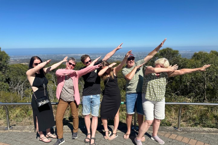 a group of people posing for a picture